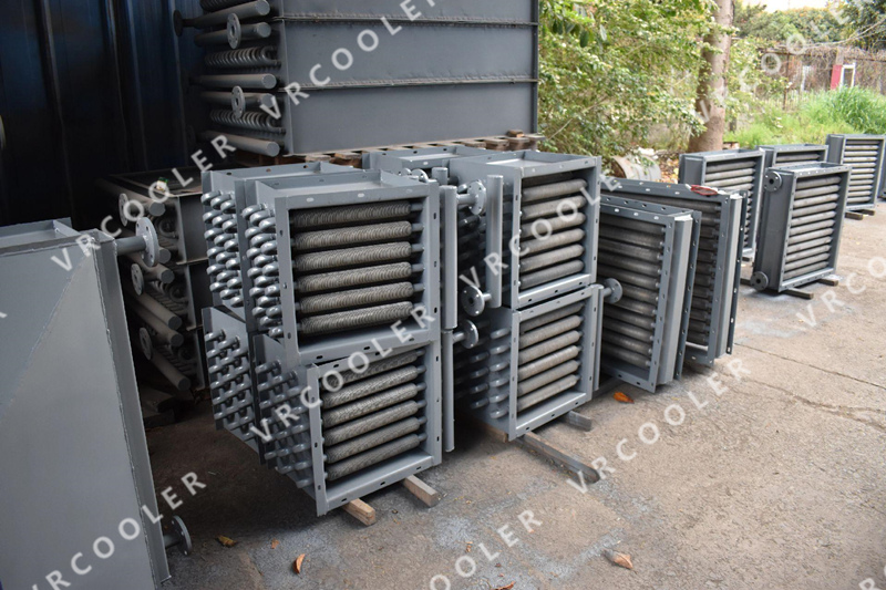 What does the Flue Gas Heater Circulate Continuously Through?