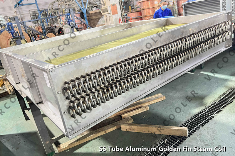 SS Tube Aluminum Golden Fin Steam Coil