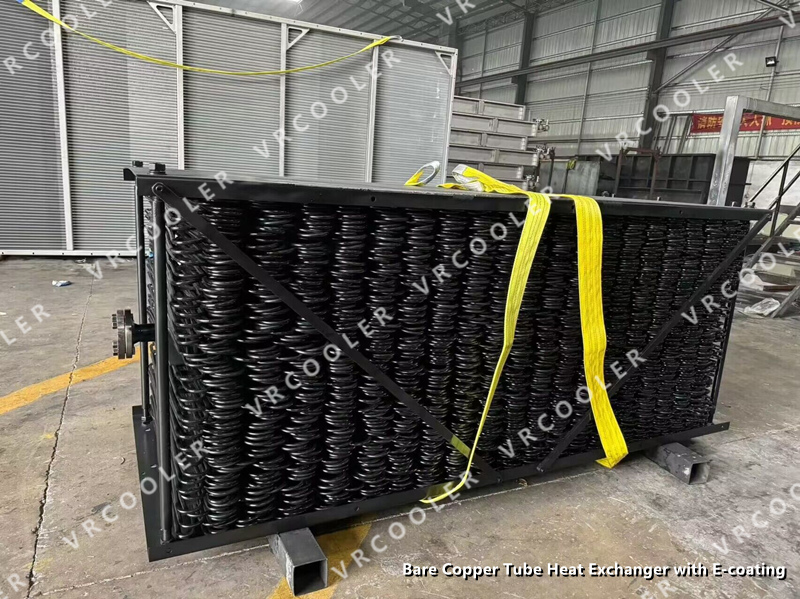 Bare Copper Tube Heat Exchanger with E-coating