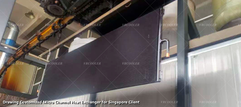 Drawing Customized Micro Channel Heat Exchanger for Singapore Client 1