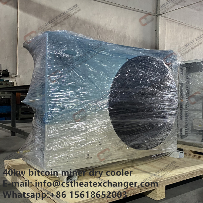 package of 40kw dry cooler for bitcoin miner cooling