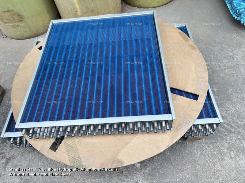 OEM Stainless Steel Tube Blue Hydrophilic Aluminum Fin Coils