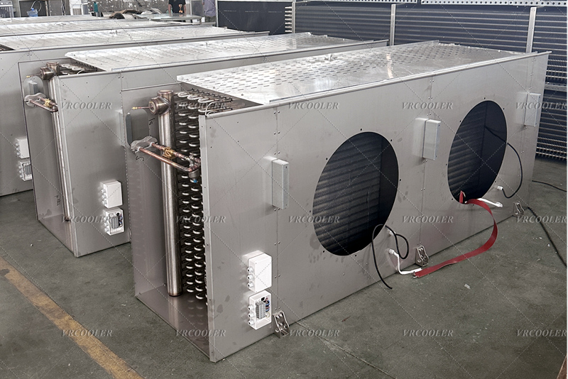 Stainless Steel Tube 150 kW NH₃ Evaporator for Deep Freezer Storage
