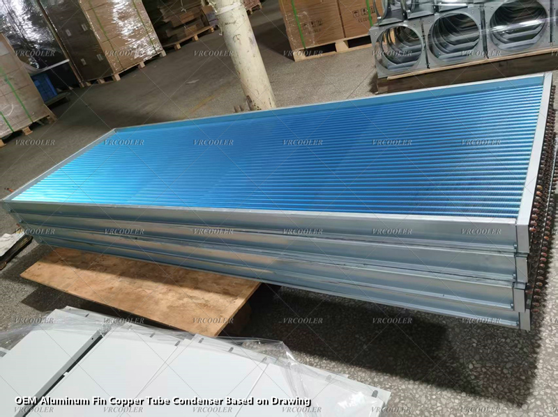 OEM Aluminum Fin Copper Tube Condenser Based on Drawing 1