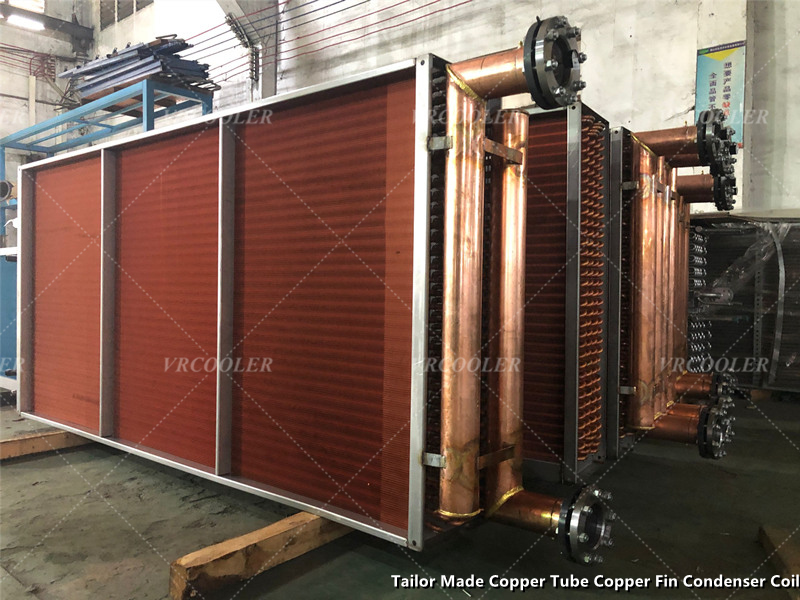 Tailor Made Copper Tube Copper Fin Condenser Coil