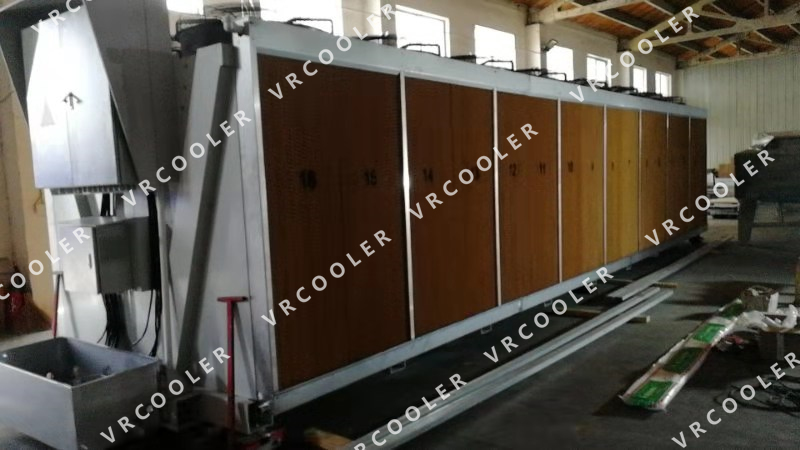 1270kW dry cooler for Canadian mining farm (with wet curtain control box), completed and shipped