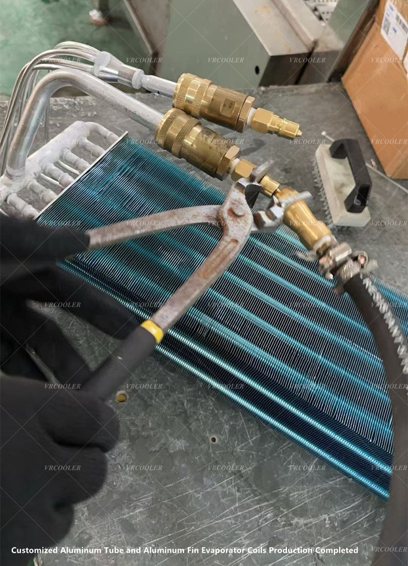 Customized Aluminum Tube and Aluminum Fin Evaporator Coils Production Completed 6
