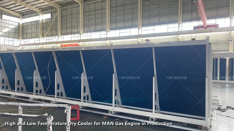 HT LT Dry Cooler for MAN Gas Engine in Production