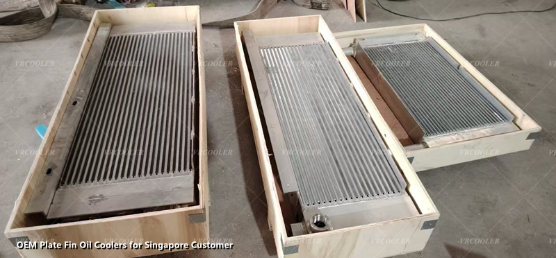 OEM Plate Fin Oil Coolers for Singapore Customer 3