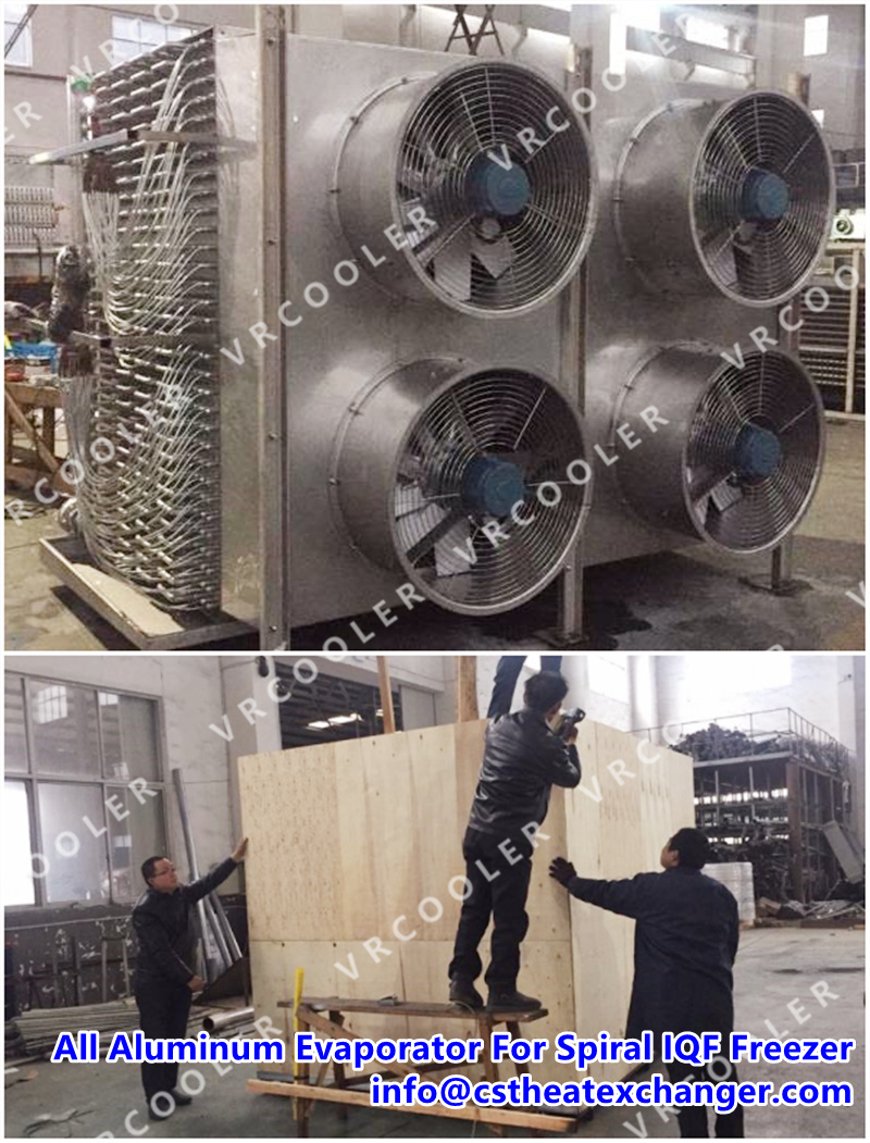 All Aluminum Evaporator For Spiral IQF Freezer