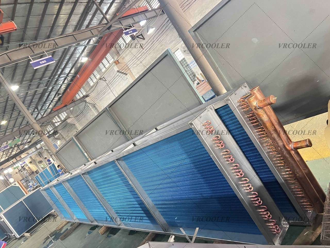 Delivery of Customized Blue Fin Tube Heat Exchanger 