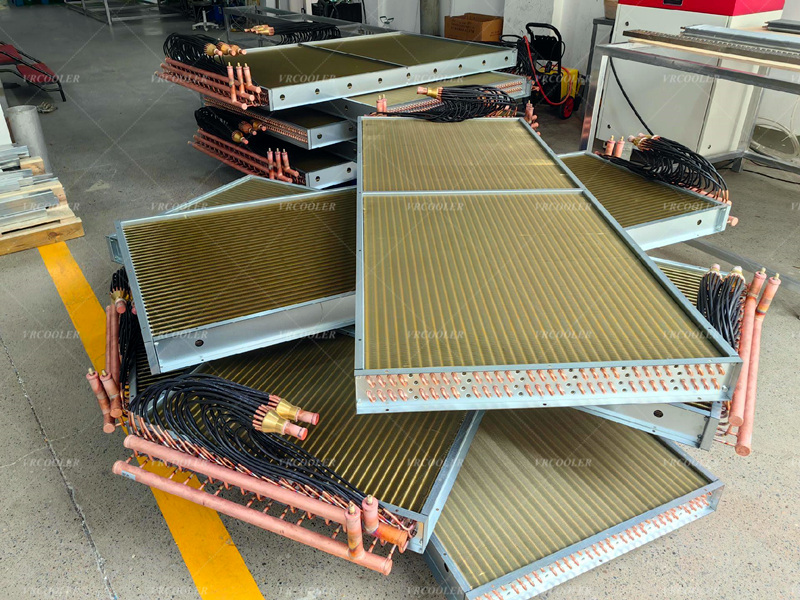 What materials are typically used for chiller coils?