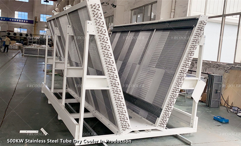 500KW Stainless Steel Tube Dry Cooler 6