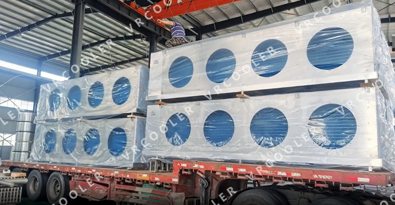 Blast freezer evaporator for -40°C