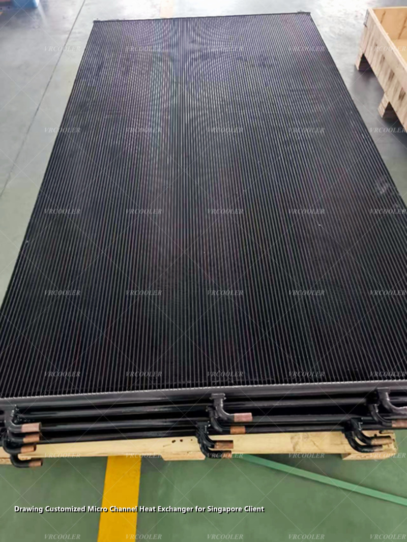 Drawing Customized Micro Channel Heat Exchanger for Singapore Client