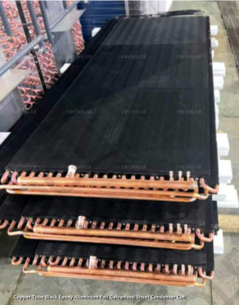 Copper Tube Black Epoxy Aluminum Foil Galvanized Sheet Condenser Coil