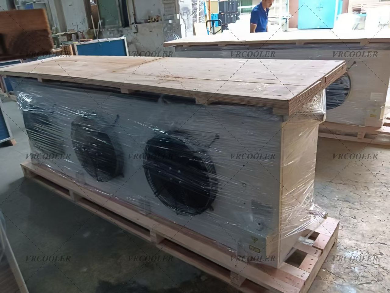 49 kW Glycol Unit Cooler for Prepared Dishes Cold Storage