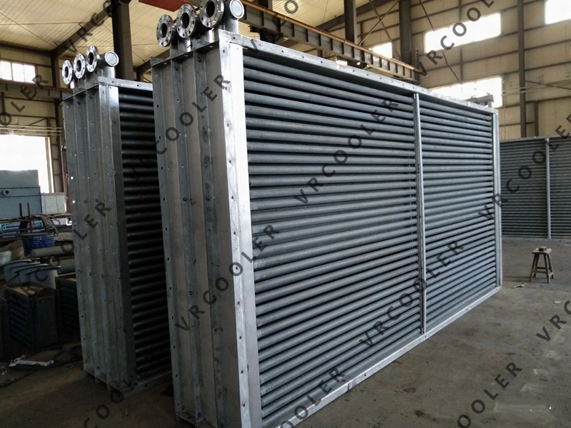 The production of heat transfer oil heat exchanger is completed and ready for export
