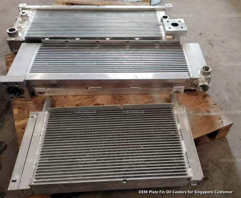 OEM Plate Fin Oil Coolers for Singapore Customer