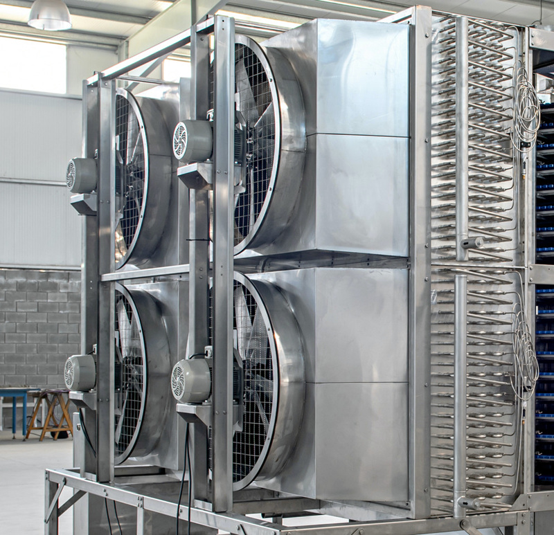 Evaporator for Frozen Spirals for The Food Industry