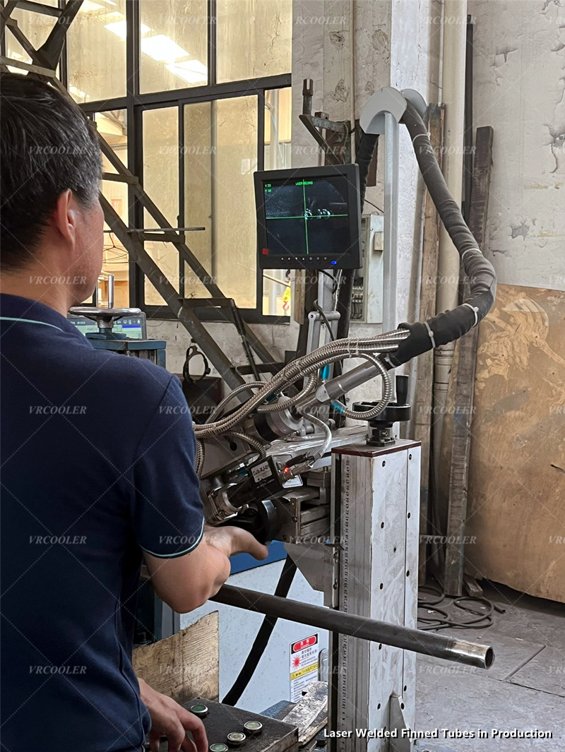 Laser Welded Finned Tubes in Production