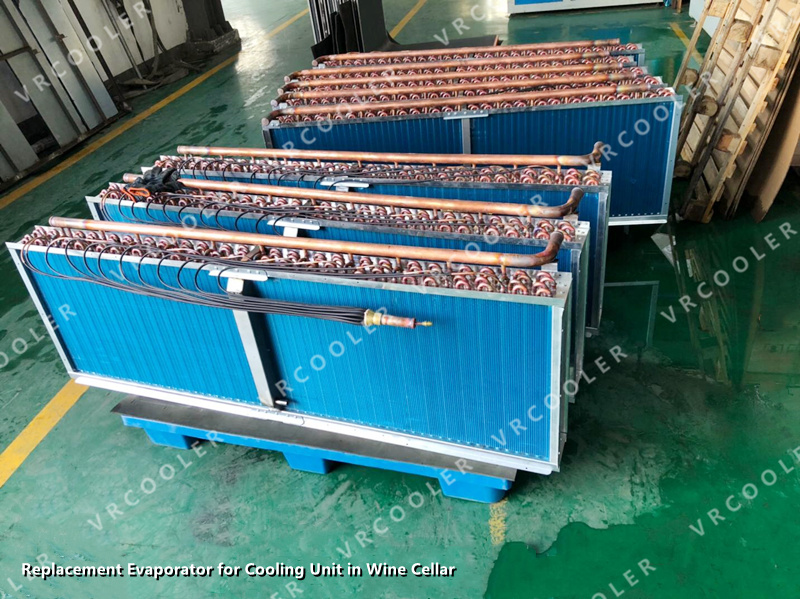 Replacement Evaporator for Cooling Unit in Wine Cellar