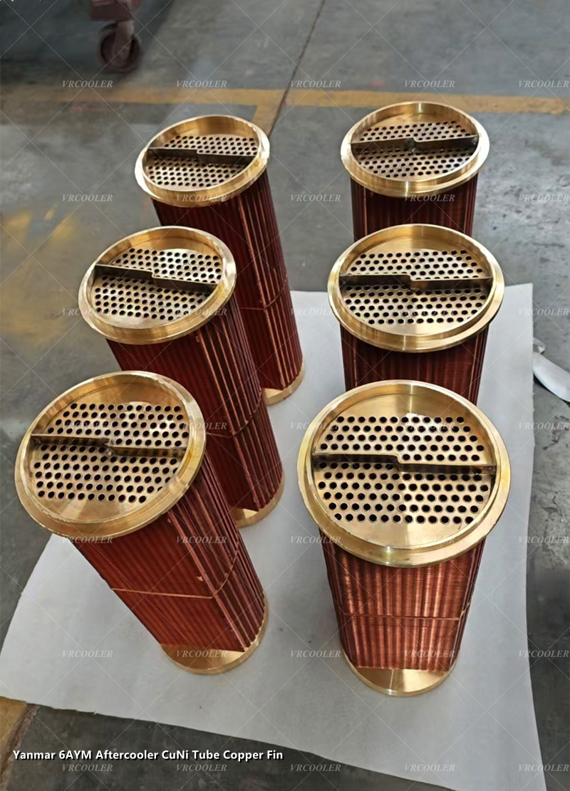 Yanmar 6AYM Aftercooler CuNi Tube Copper Fin 2