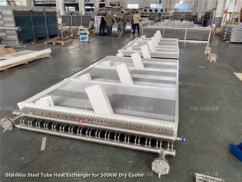 Stainless Steel Tube Heat Exchanger for 500KW Dry Cooler