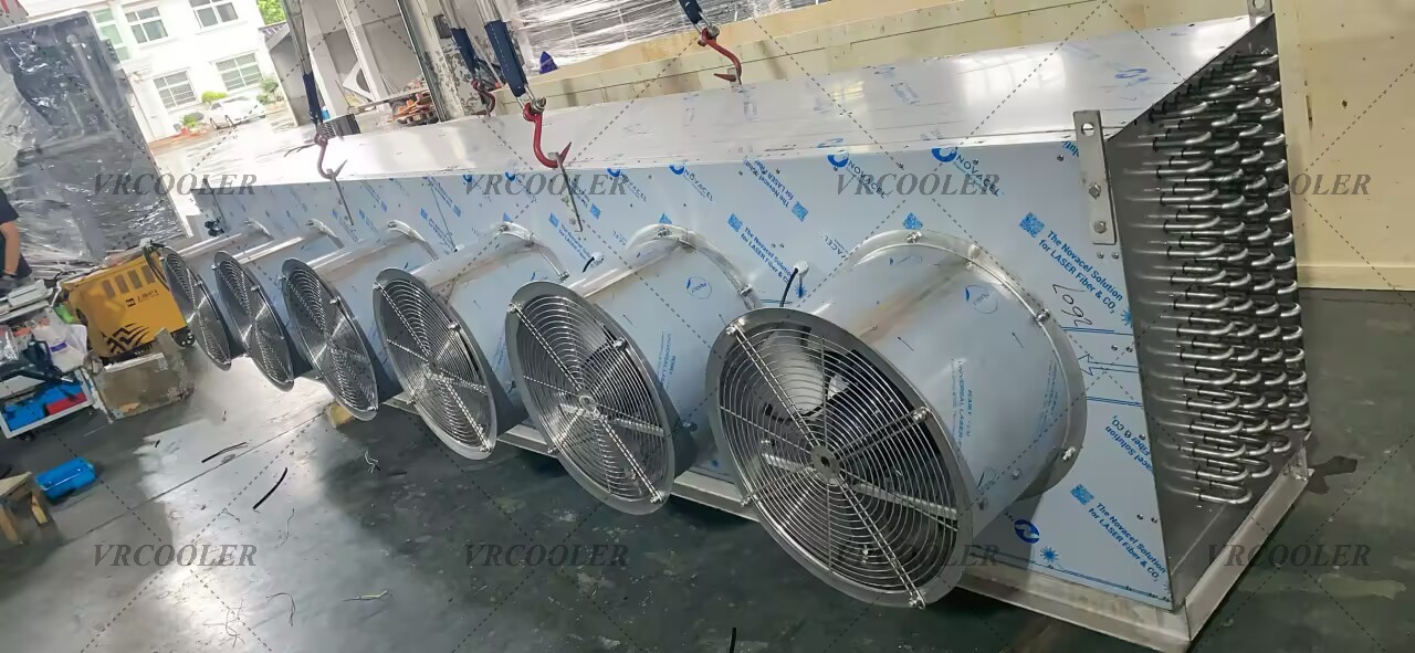 How is defrosting handled in ammonia blast evaporators?