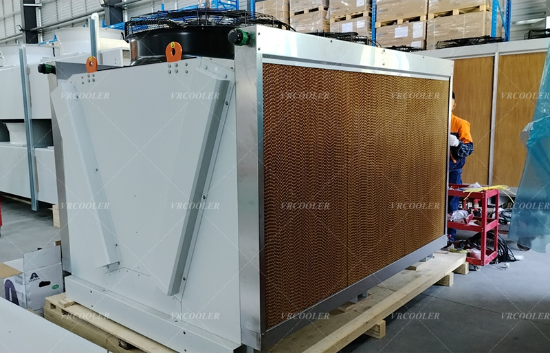 What is the Workflow of a Dry Cooling Tower with Adiabatic Cooling?