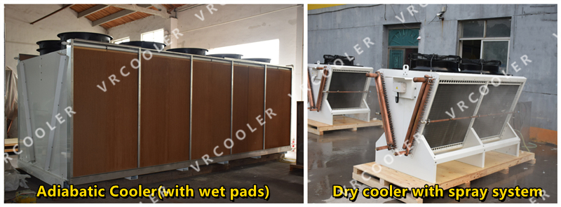 dry cooler with wet pads