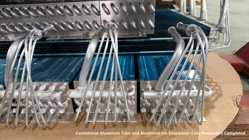 Customized Aluminum Tube and Aluminum Fin Evaporator Coils Production Completed 1