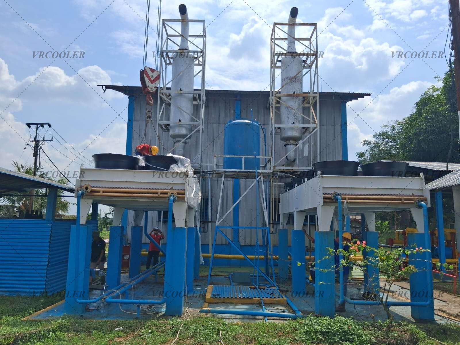 Power Plant Remote Radiator Installed at Customer's Site