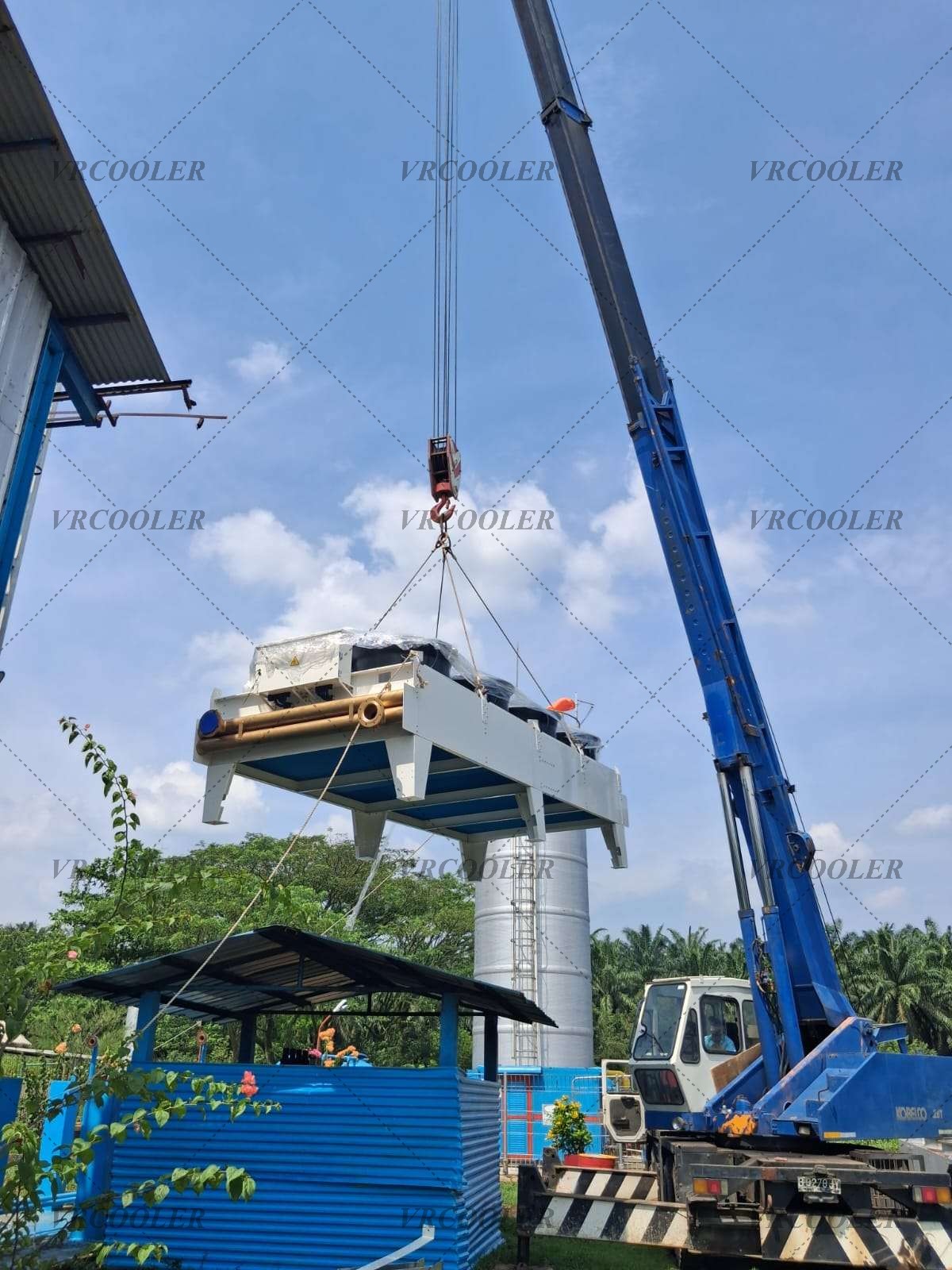 Power Plant Remote Radiator Installed at Customer's Site