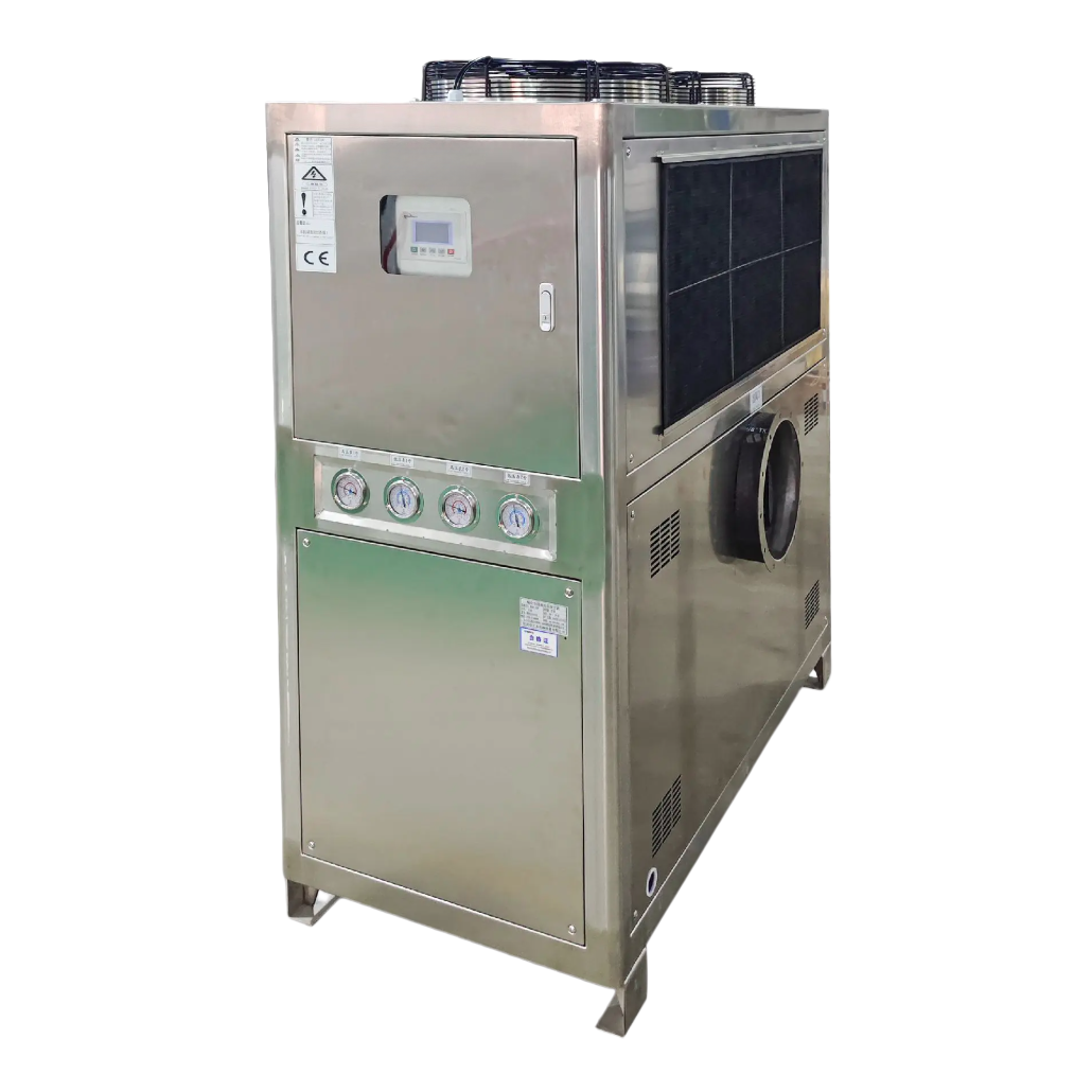 How does a grain cooler work in a seed storage facility?