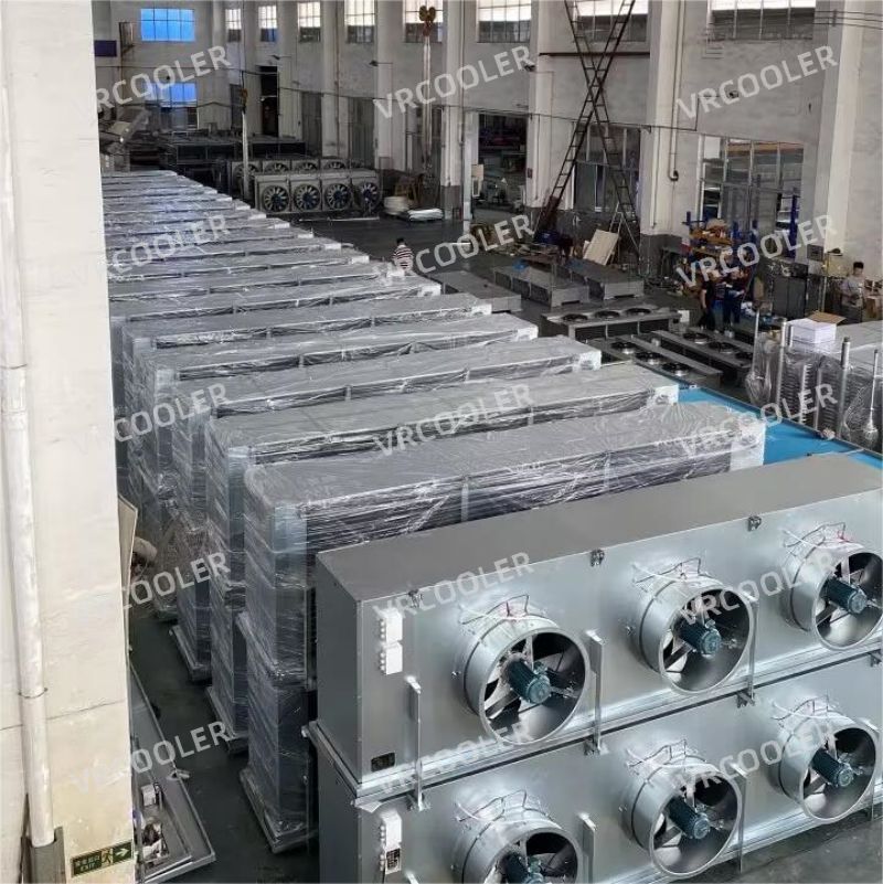 65kw blast freezer evaporator for poultry processing plants.