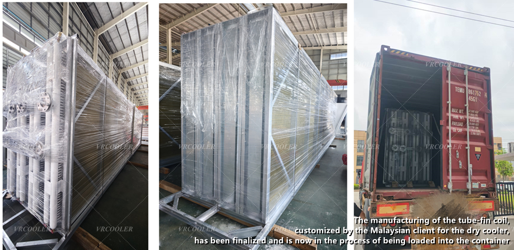 The manufacturing of the tube-fin coil, customized by the Malaysian client for the dry cooler, has been finalized and is now in the process of being loaded into the container 1.jpg