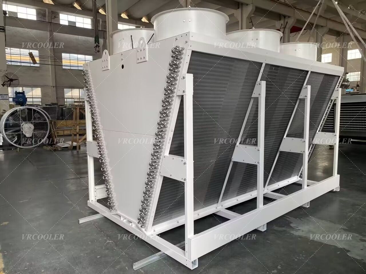 What is the main function of a dry cooler on a vessel generator set?