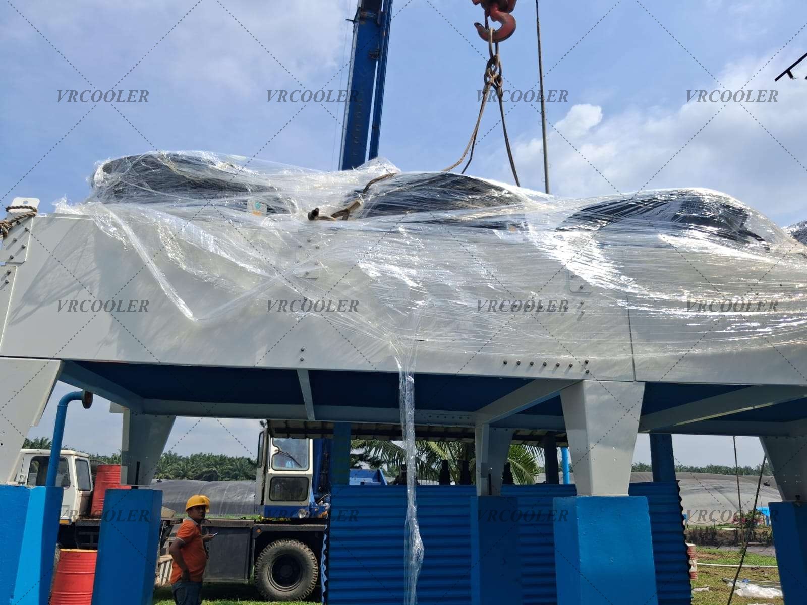 Power Plant Remote Radiator Installed at Customer's Site